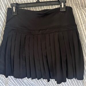 Black Pleated Tennis Skirt
